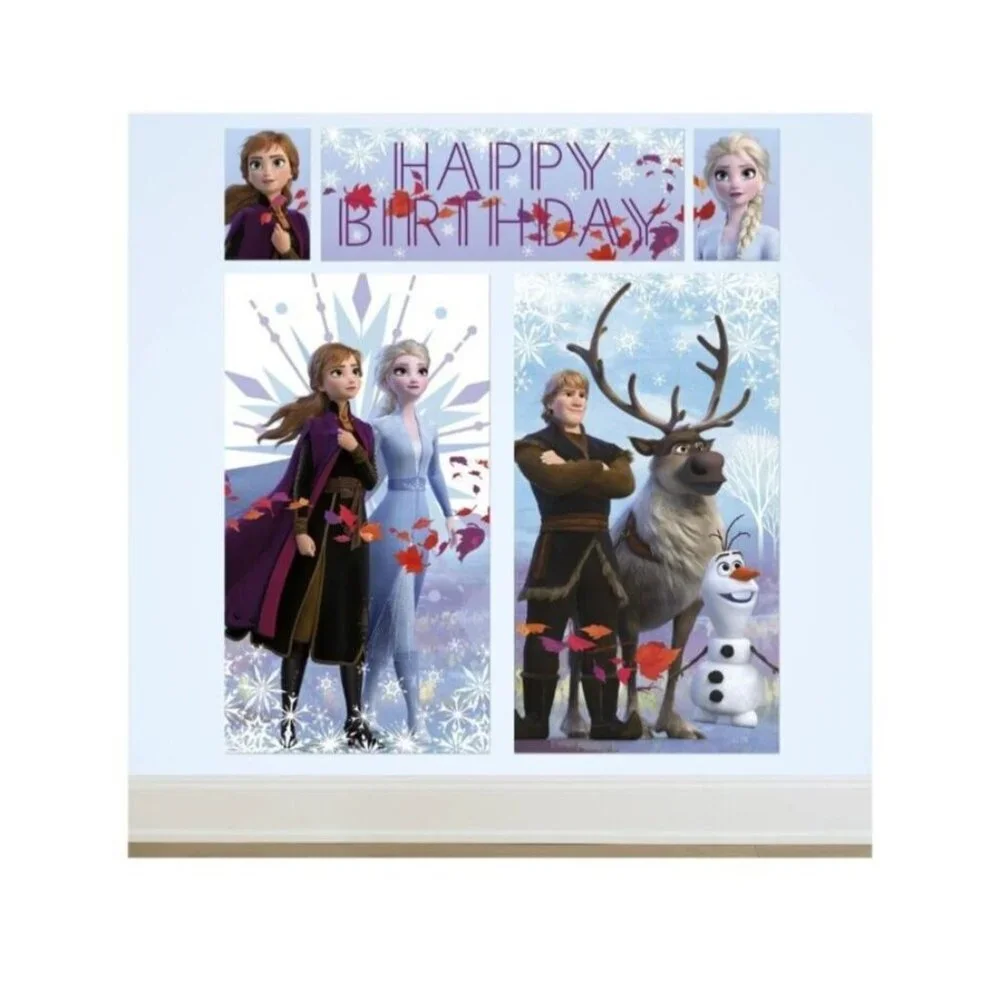 Disney FROZEN 2 II Scene Setter BIRTHDAY party wall poster backdrop Anna Elsa +